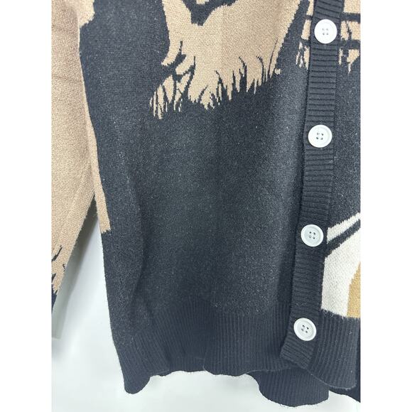 Scooby-Doo Haunted Mansion Classic Cardigan Brown Black Boxlunch Unisex Large - Picture 7 of 13